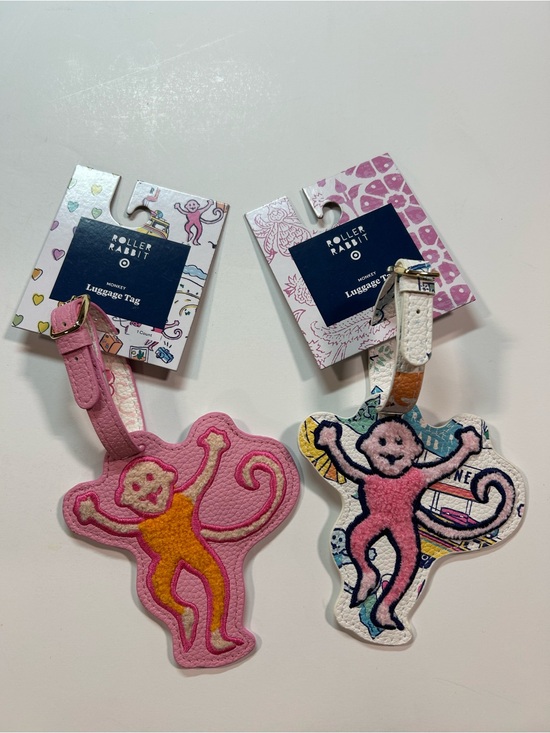 Roller Rabbit Handbags - NEW (2) Roller Rabbit x Target Monkey Luggage Tags
